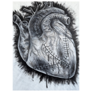 Bleeding Heart– Original Acrylic Painting (30 x 40 in)