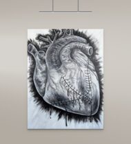 Bleeding Heart– Original Acrylic Painting (30 x 40 in) - Image 2