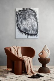 Bleeding Heart– Original Acrylic Painting (30 x 40 in) - Image 3