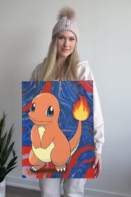 Charmander - Original Acrylic Painting (18 x 24 in) - Image 3