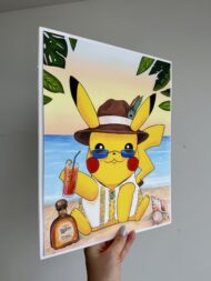 Pikachu in Tulum - Limited Edition Fine Art Print - Image 2